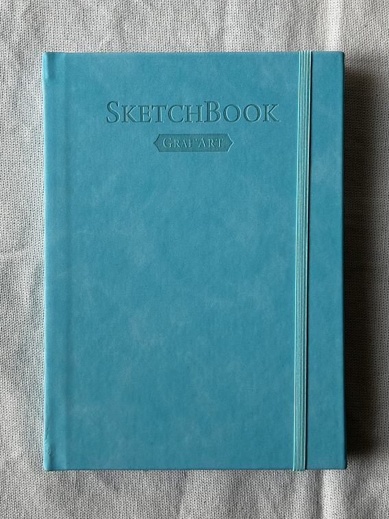 Скетчбук для графики Малевичъ "GrafArt white" А5 50 л 160 г, бирюзовый 606x758